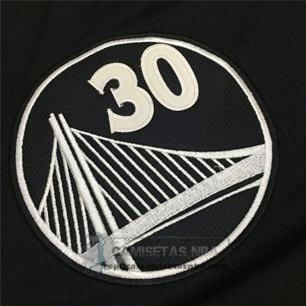 Camiseta Autentico Manga Corta Warriors Curry Negro